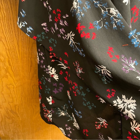 JOE FRESH Women’s Long Sleeve High Neck Multi Coloured Waist Belt Tie Dress (M) - Picture 6 of 12